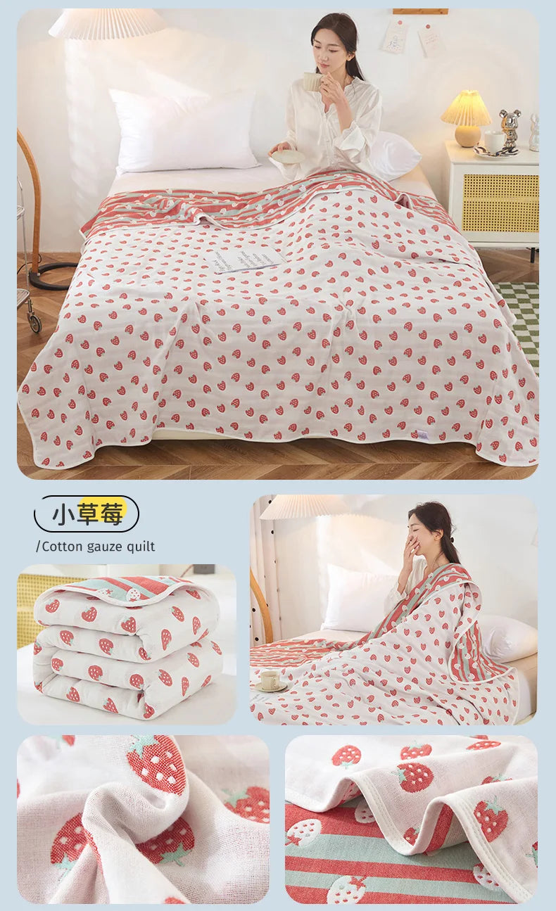 Cotton Gauze Summer Quilt — Solid