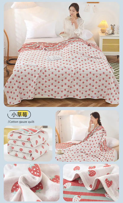 Cotton Gauze Summer Quilt — Solid