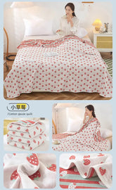 Cool Breathability Summer Quilt Multi-functional Cotton Gauze Fabric Towel Blanket Thin Breathable Duvet Skin-friendly Comforter