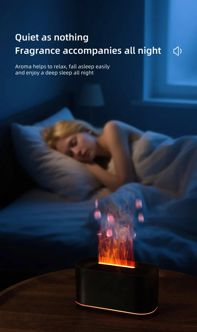 Flicker & Flow — Flame Effect Aromatherapy Diffuser & Humidifier