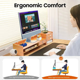 Computer Monitor Stand with Drawers & Keys & Phone Holder, Loading 5KG Computer Rack, Monitor Stand 48*20*13.5cm Jonine’s Corner
