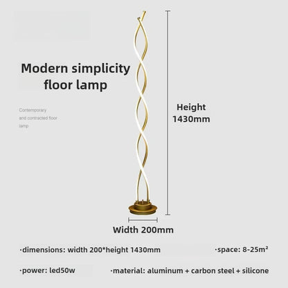 Light That Moves the Eye — Spiral LED Floor Lamp with Remote Control