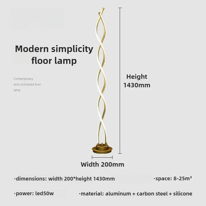 Light That Moves the Eye — Spiral LED Floor Lamp with Remote Control