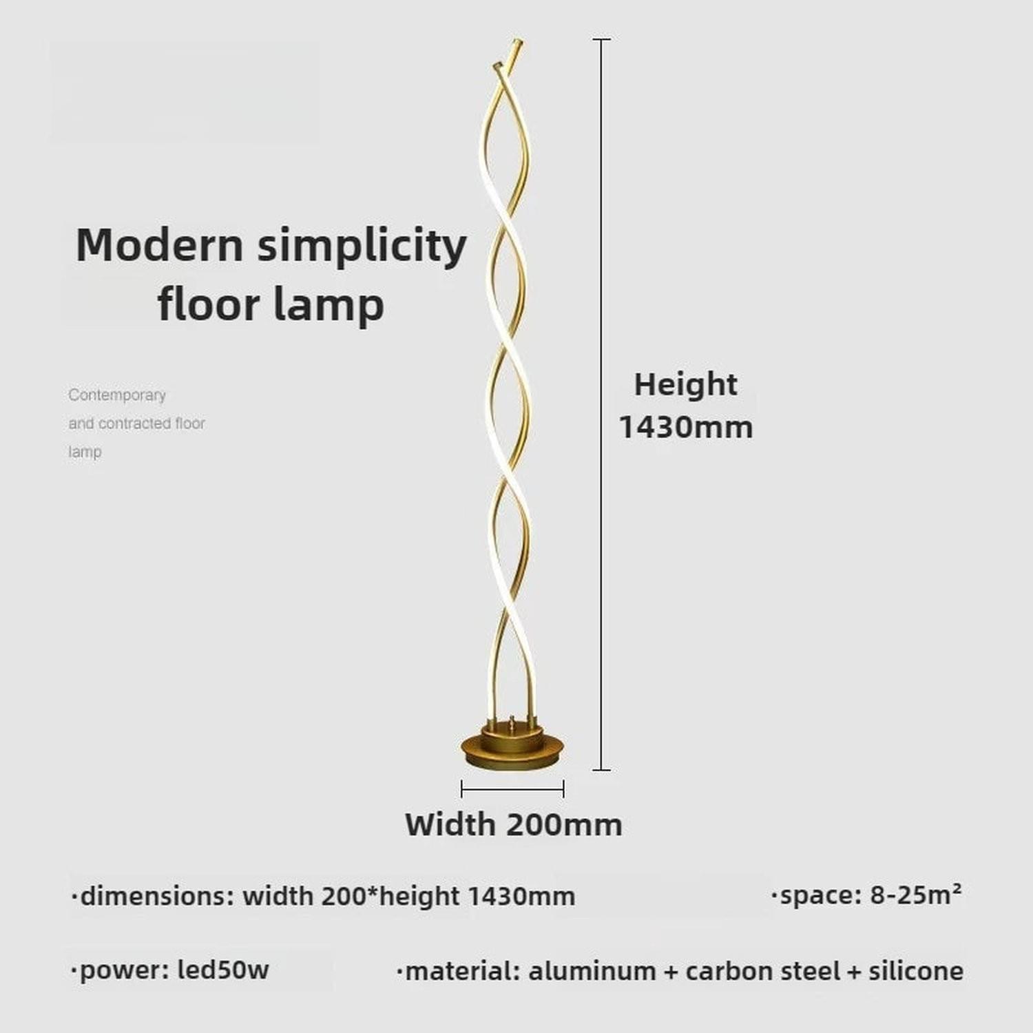 Light That Moves the Eye — Spiral LED Floor Lamp with Remote Control