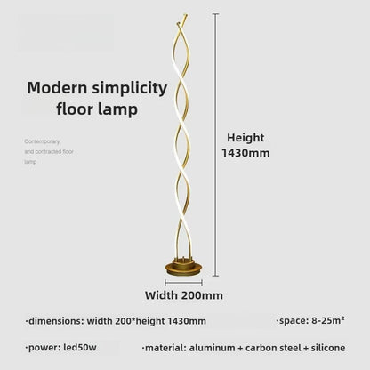 Light That Moves the Eye — Spiral LED Floor Lamp with Remote Control