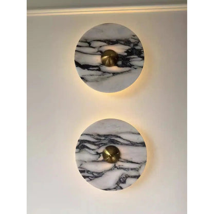 Marble Wall Sconce — Luxury Stone Wall Lamp for Living Room, Bedroom &amp; Bathroom