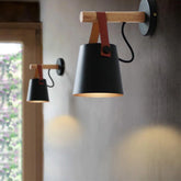 Nordic LED Wall Lamp Wood Creative Lighting Fixture Guest Room Balcony Staircase Sconce Bedroom Bedside Decor Light Chandelier Jonine&