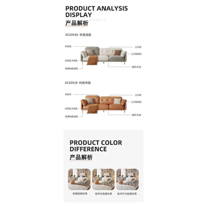 Cream Luxury Corner Sofa — Modern 3-Seat Living Room Sofa