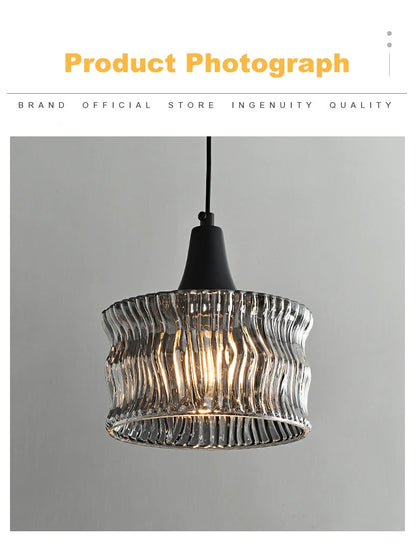 Nordic Glass LED Pendant Lamp — Modern Luxury Hanging Light for Dining Room & Living Room