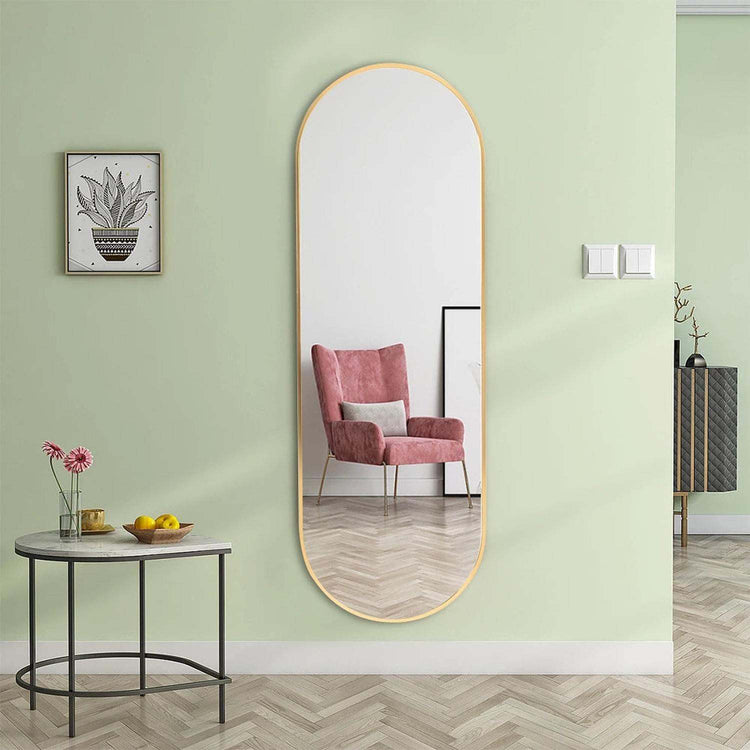 The Mirror That Opens the Room — Oversized Oval Full-Length Mirror