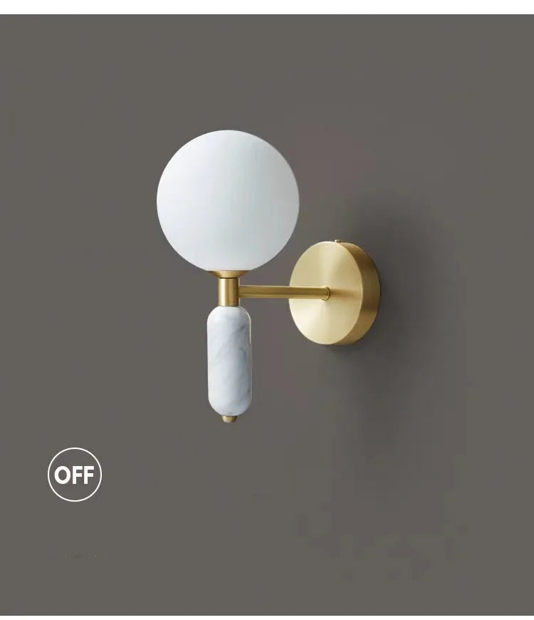 Alabaster Long Wall Sconce — Luxury Marble Wall Lamp for Bedroom & Living Room