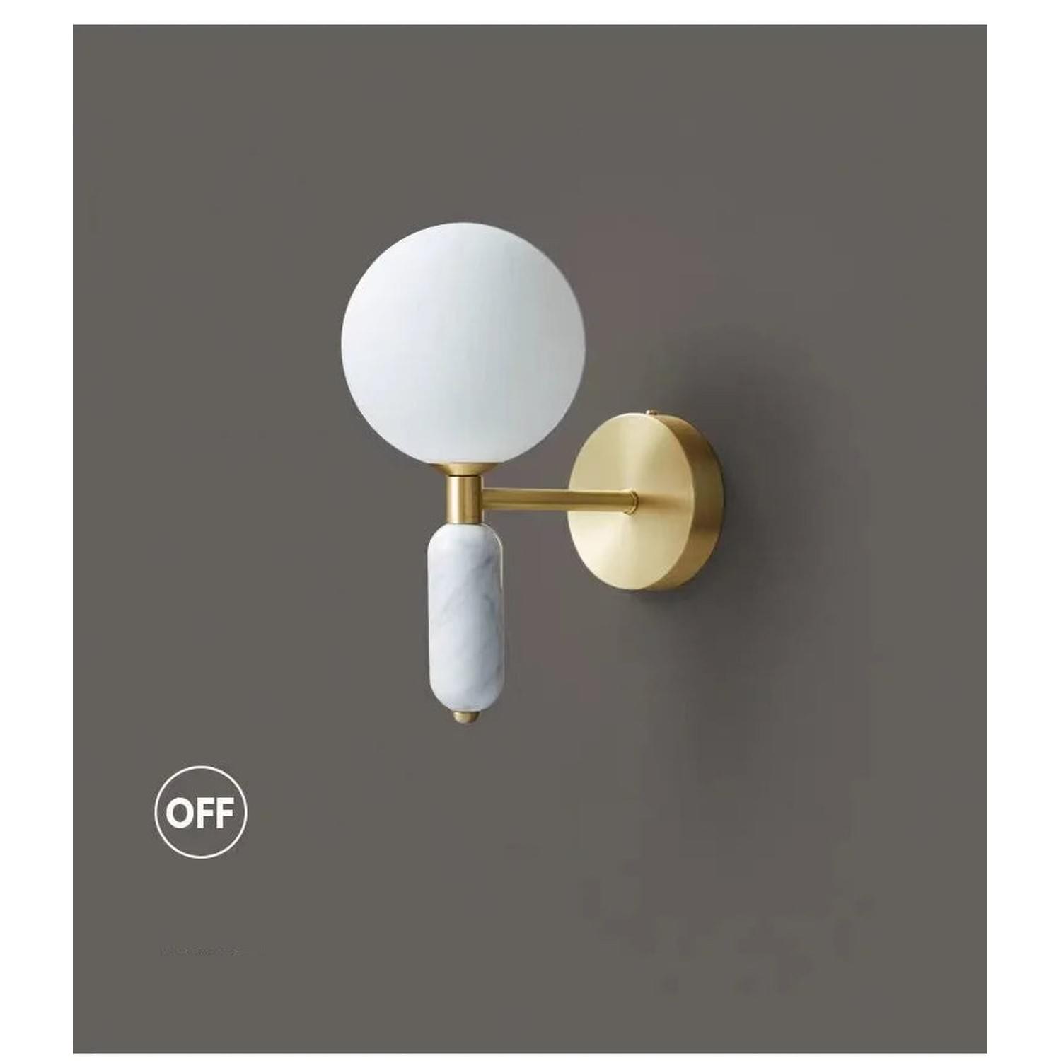 Alabaster Long Wall Sconce — Luxury Marble Wall Lamp for Bedroom &amp; Living Room