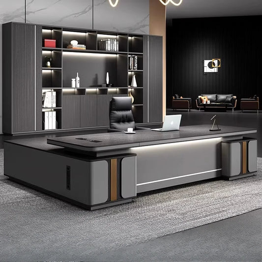 L-Shape Storage Executive Desk