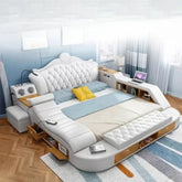 Headboard Storage Double Bed Queen Drawers King Size Smart Bed Luxury Princess Modern Letto Matrimoniale Bedroom Furniture Jonine&