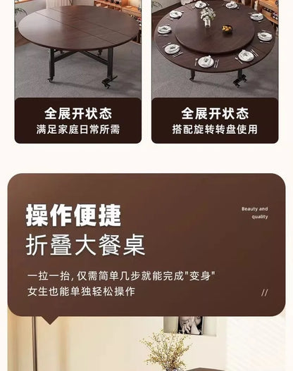 Round Foldable Dining Table — 100 & 120cm