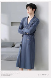 His Moment to Unwind — 100% Cotton Kimono Bathrobe for Men Jonine’s Corner