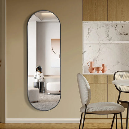 The Mirror That Opens the Room — Oversized Oval Full-Length Mirror