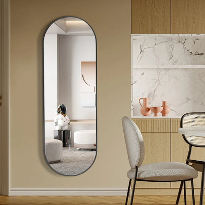The Mirror That Opens the Room — Oversized Oval Full-Length Mirror