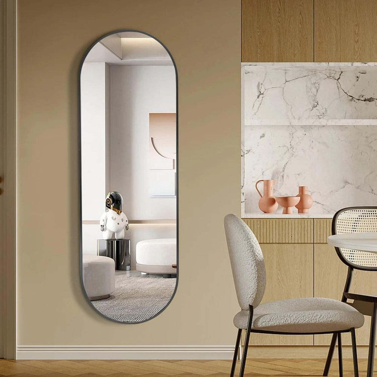 The Mirror That Opens the Room — Oversized Oval Full-Length Mirror