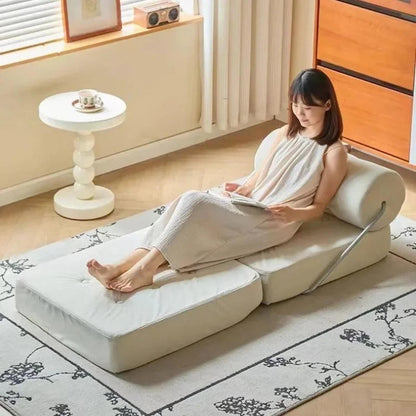 Foldable Nordic Sofa Bed — 1-Person Lazy Sofa for Bedroom &amp; Living Room
