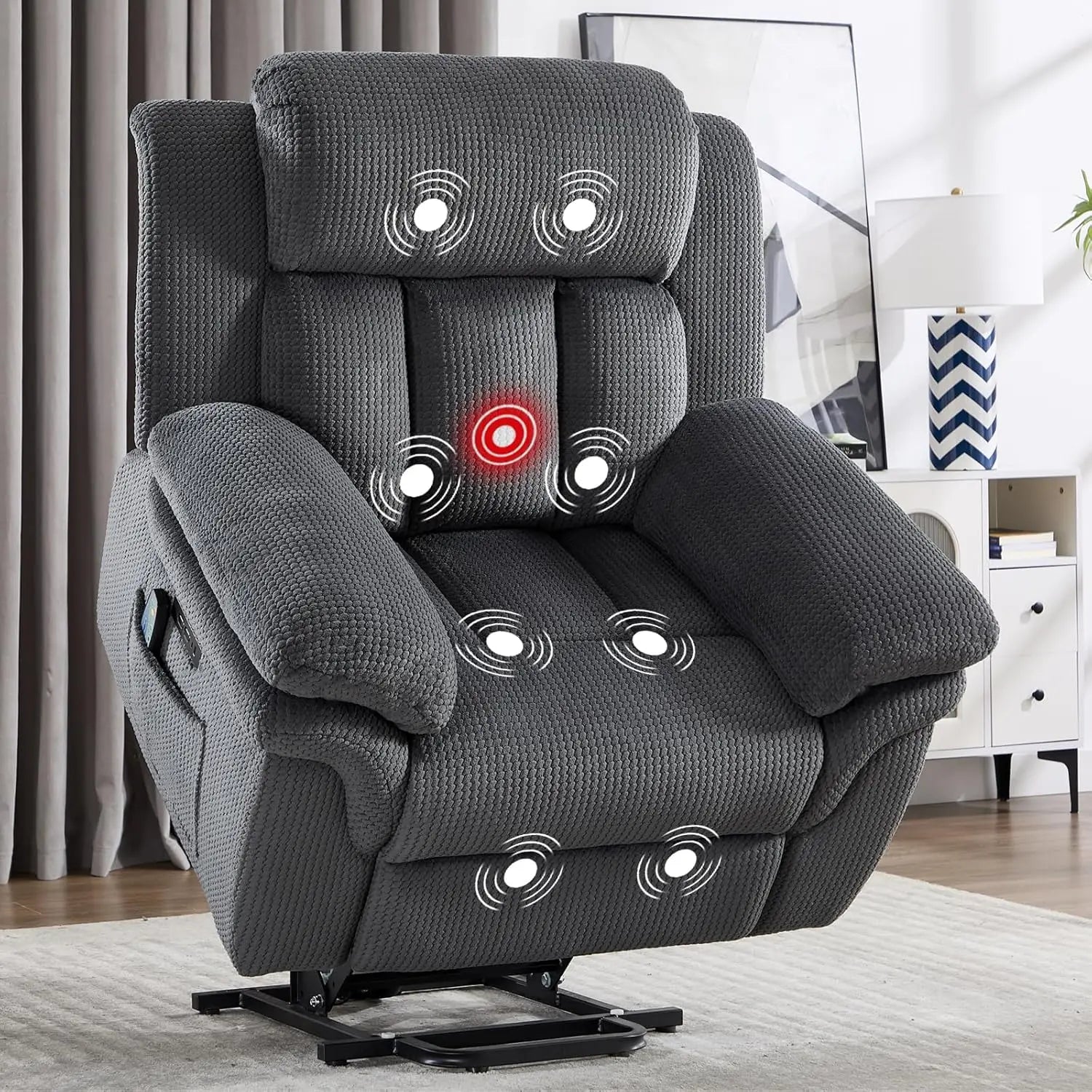 Rise &amp; Rest — 46" Extra-Wide Power Lift Recliner Chair for Big &amp; Tall