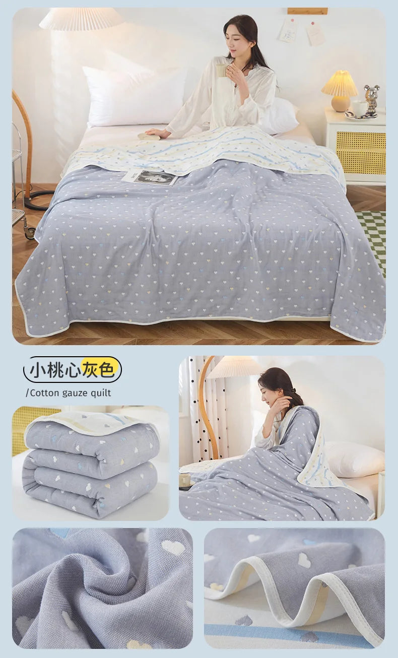 Cotton Gauze Summer Quilt — Solid