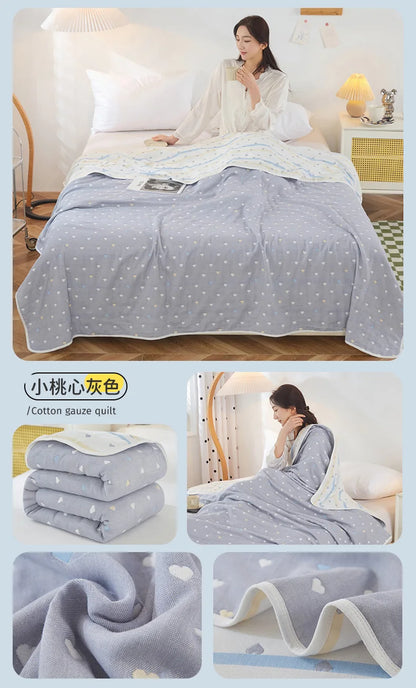 Cotton Gauze Summer Quilt — Solid