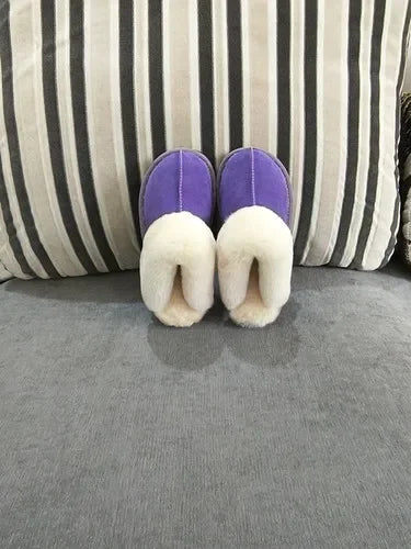 Cloud Underfoot — Natural Sheepskin & Fur Anti-Slip Home Slippers