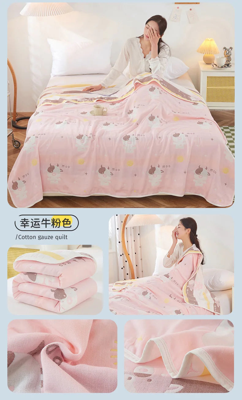 Cotton Gauze Summer Quilt — Solid