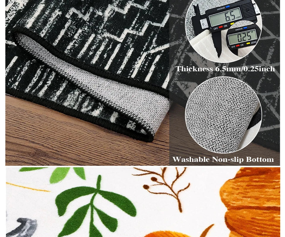 Round Gradient Area Rug — Machine Washable Non-Slip Floor Mat for Living Room & Bedroom