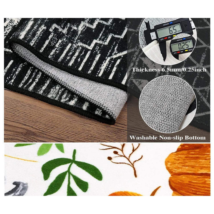 Round Gradient Area Rug — Machine Washable Non-Slip Floor Mat for Living Room & Bedroom