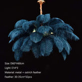 Soft Power — Nordic Ostrich Feather Chandelier for Bedroom & Living Room