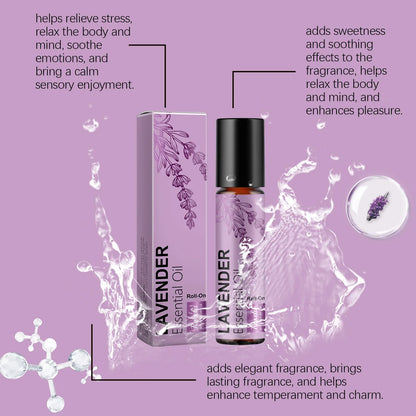 The Calm Roller — Lavender Essential Oil Perfume Roller for Anxiety Relief &amp; Relaxation