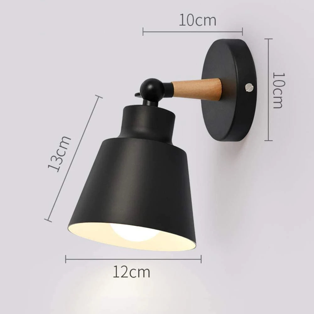 Nordic LED Wall Lamp Wood Creative Lighting Fixture Guest Room Balcony Staircase Sconce Bedroom Bedside Decor Light Chandelier Jonine&