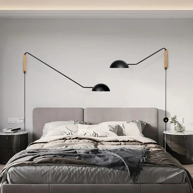 Modern Minimalist Long Arm LED Wall Lamp Design Style Golden Wall Lights Living Dining Room Bedside Sconce Adjustable Home Decor Jonine&