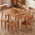 Modern Glamour European Dining Table with stone frame and foldable design in elegant dining room setting