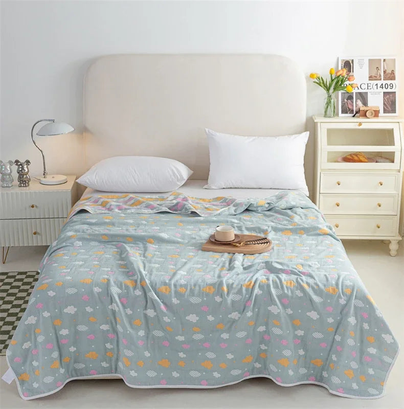 Cotton Gauze Summer Quilt — Plaid