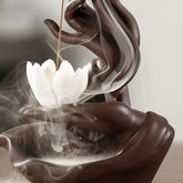 Purple Sand Ceramic Backflow Incense Burner — Zen Home Decor