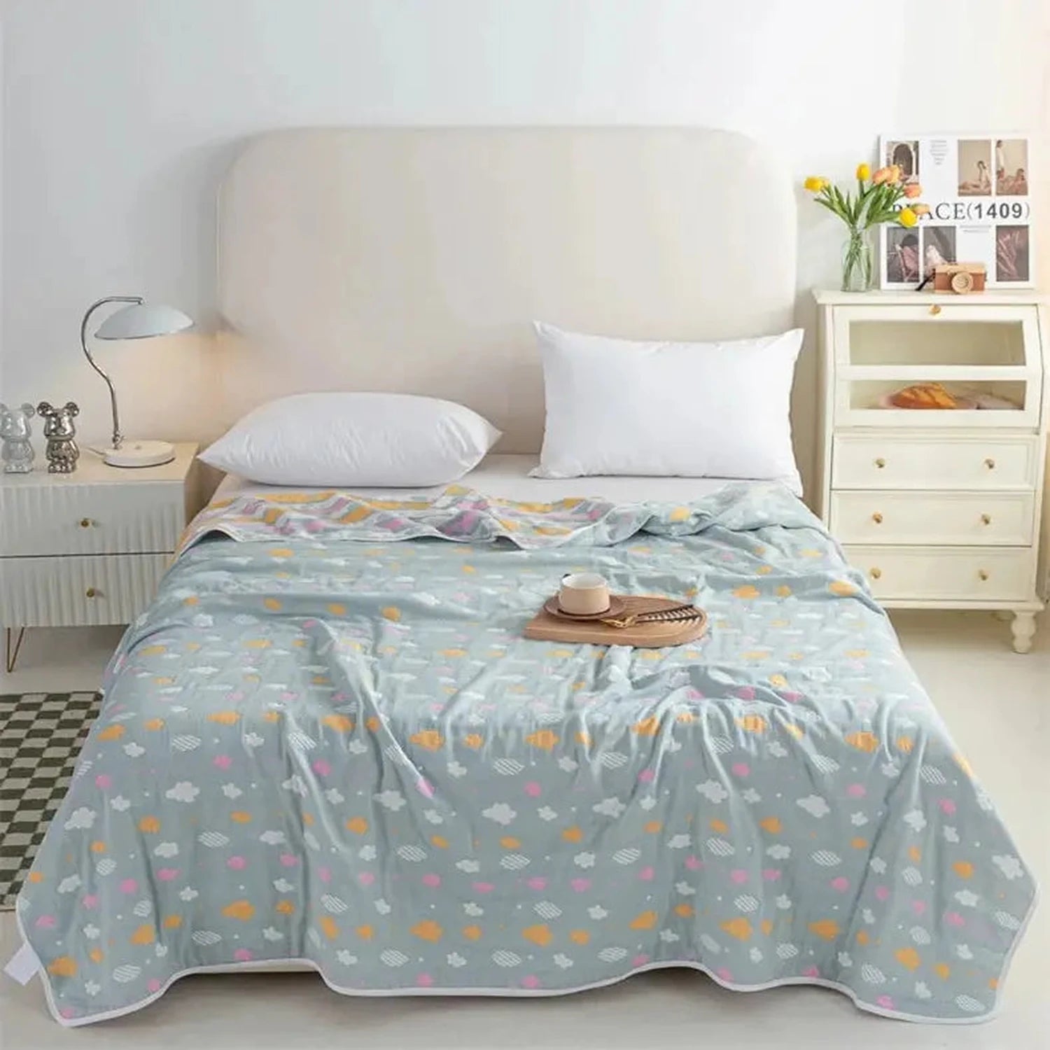 Cool Breathability Summer Quilt Multi-functional Cotton Gauze Fabric Towel Blanket Thin Breathable Duvet Skin-friendly Comforter Jonine’s Corner