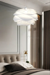 White Rose Petal Pendant Light — Nordic Sculptural Chandelier Jonine&