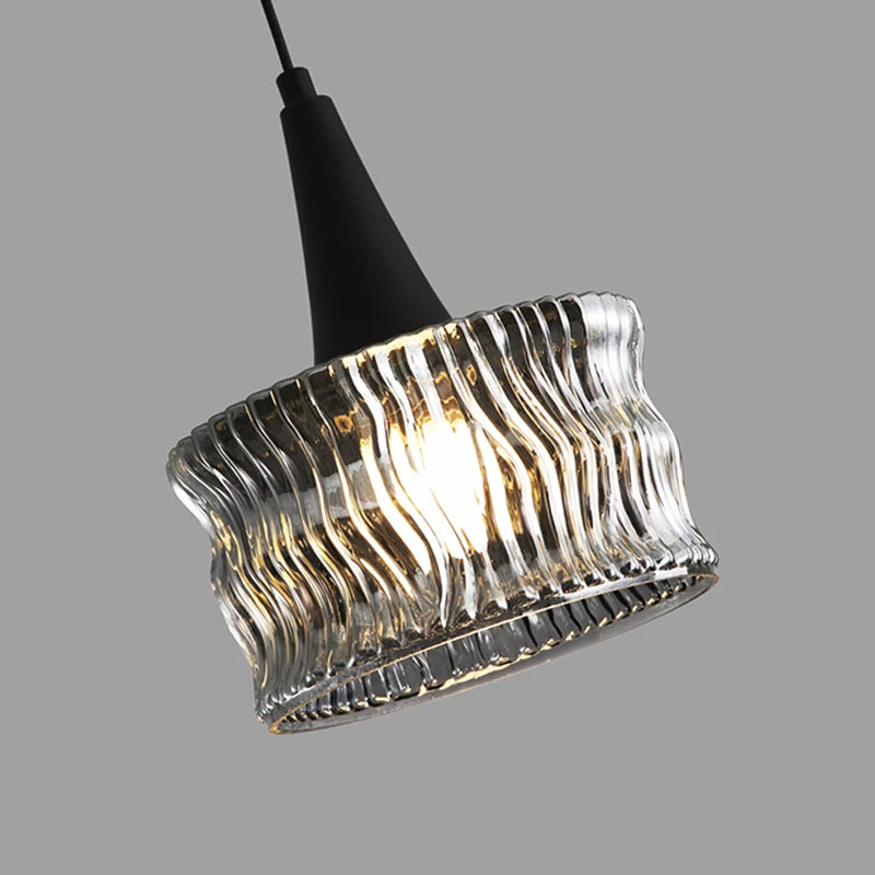 Nordic Glass LED Pendant Lamp — Modern Luxury Hanging Light for Dining Room & Living Room
