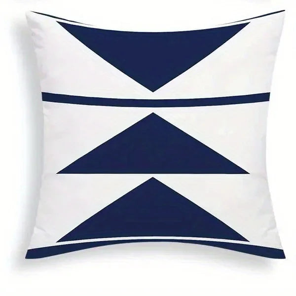 Geometric Pattern Throw Pillow Cover — Printed Cushion Cover for Sofa & Bedroom