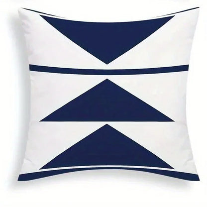 Geometric Pattern Throw Pillow Cover — Printed Cushion Cover for Sofa & Bedroom