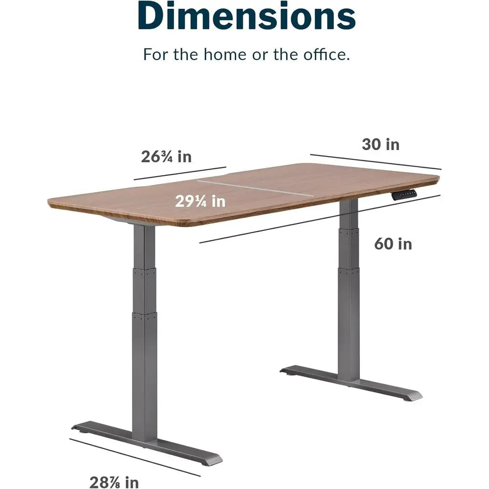 Work Better, Feel Better — 60x30 Electric Standing Desk with Dual Motor & Memory Presets