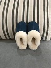 Natural shearing fur slippers Australian sheepskin and fur integrated slippers for men and women&