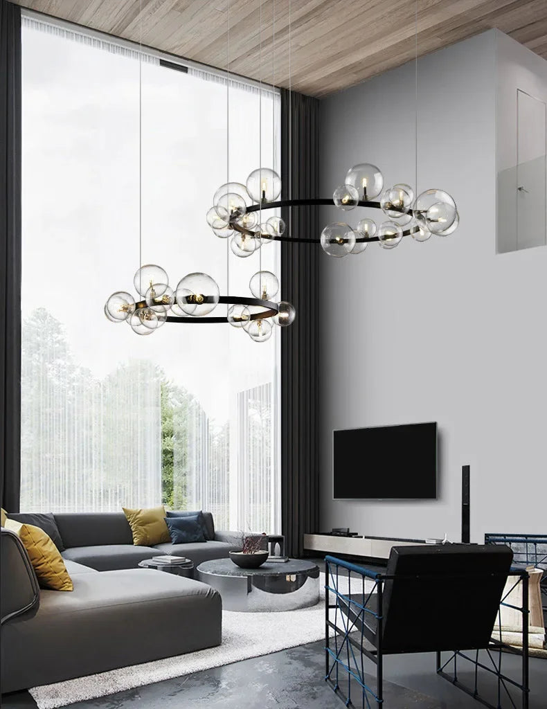 Modern Glass Bubbles Led Pendant Lights for Table Dining Room Kitchen Bar Chandeliers Lamps Home Decor Lusters Lighting Fixture Jonine&