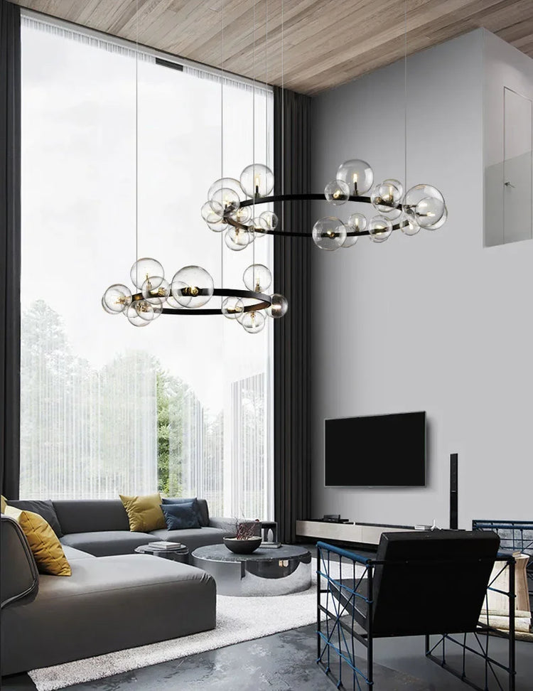 Modern Glass Bubbles Led Pendant Lights for Table Dining Room Kitchen Bar Chandeliers Lamps Home Decor Lusters Lighting Fixture Jonine&