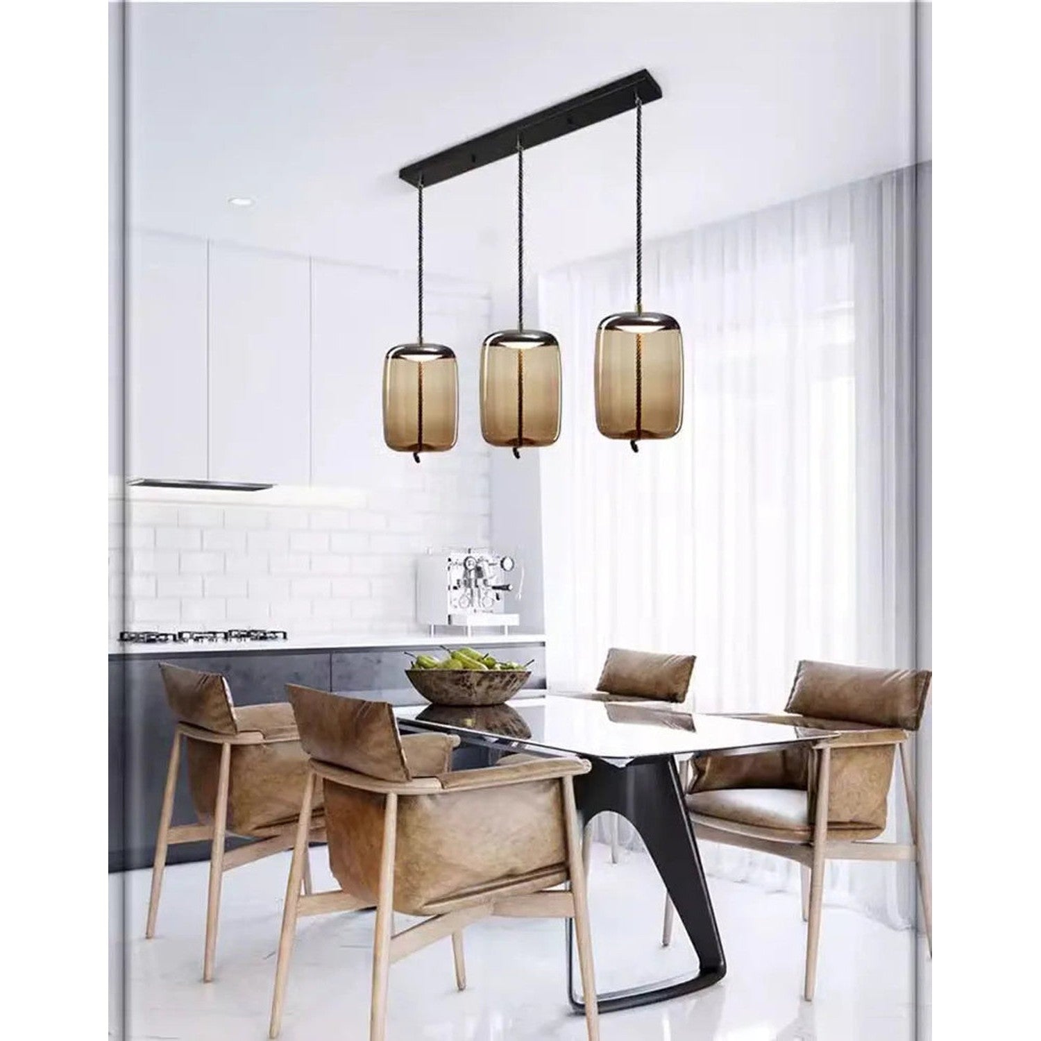 Modern LED Pendant Light — Chandelier for Living &amp; Dining Room