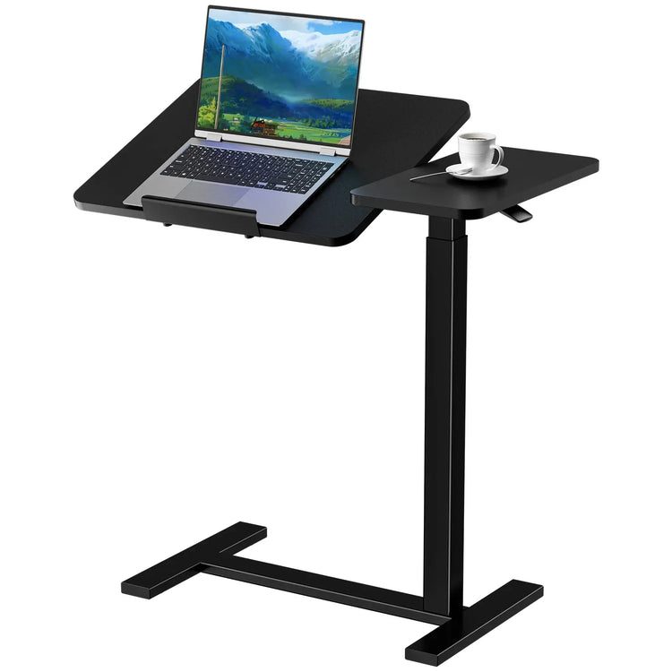 JHK Overbed Bedside Flip Lap Desk with Wheels and Tilt Top Adjustable Height Home Use Bed Table Mobile Standing Desk For Bedroom Jonine&