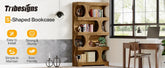 Curves That Work — Tribesigns 71" Tall S-Shaped Bookcase & Display Shelving Jonine’s Corner